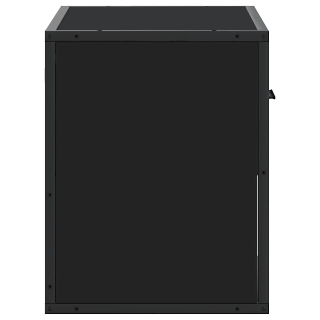 vidaXL TV Cabinet Black 60x31x39.5 cm Engineered Wood and Metal 5