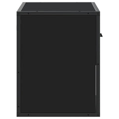 vidaXL TV Cabinet Black 60x31x39.5 cm Engineered Wood and Metal 5