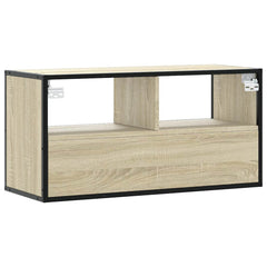 vidaXL TV Cabinet Sonoma Oak 80x31x39.5 cm Engineered Wood and Metal 6