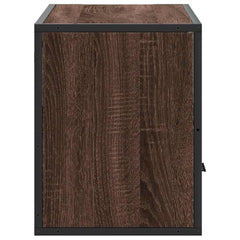 vidaXL TV Cabinet Brown Oak 80x31x39.5 cm Engineered Wood and Metal 5