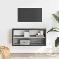 vidaXL TV Cabinet Grey Sonoma 80x31x39.5 cm Engineered Wood and Metal 3