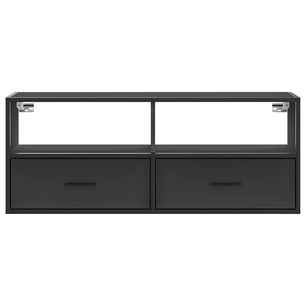 vidaXL TV Cabinet Black 100x31x39.5 cm Engineered Wood and Metal 4