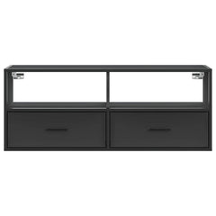 vidaXL TV Cabinet Black 100x31x39.5 cm Engineered Wood and Metal 4