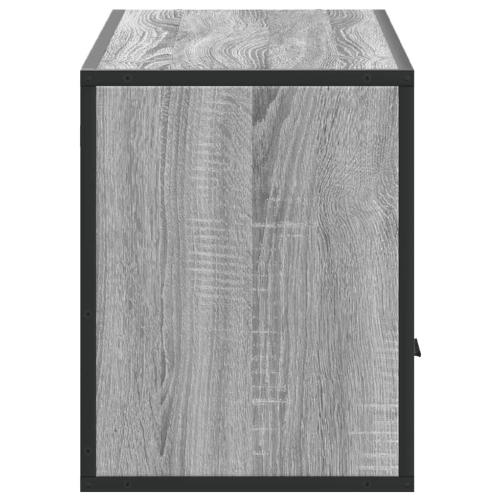 vidaXL TV Cabinet Grey Sonoma 100x31x39.5 cm Engineered Wood and Metal 5