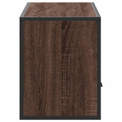 vidaXL TV Cabinet Brown Oak 100x31x39.5 cm Engineered Wood and Metal 5