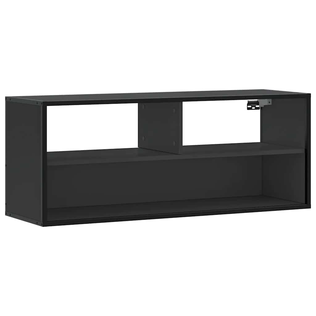 vidaXL TV Cabinet Black 100x31x39.5 cm Engineered Wood and Metal 2