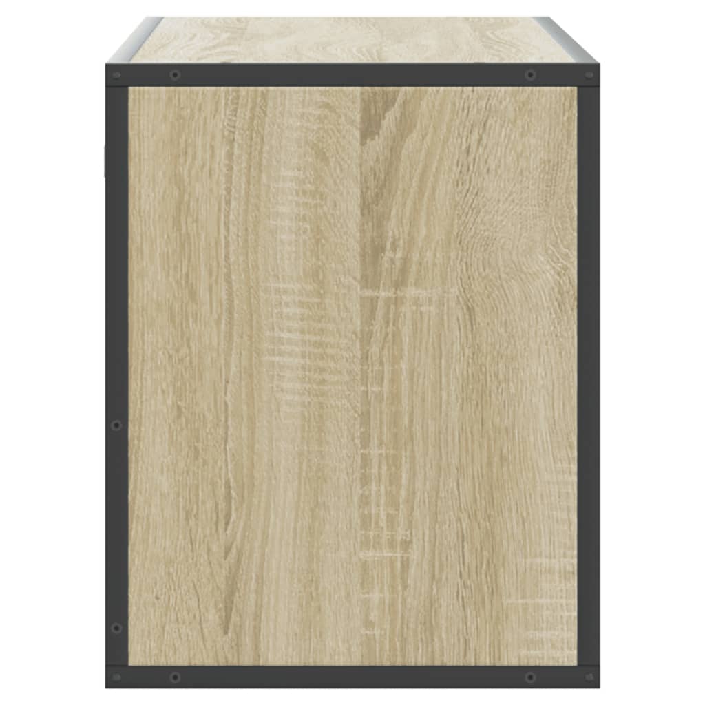 vidaXL TV Cabinet Sonoma Oak 100x31x39.5 cm Engineered Wood and Metal 5