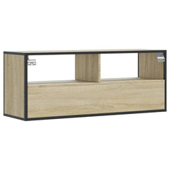 vidaXL TV Cabinet Sonoma Oak 100x31x39.5 cm Engineered Wood and Metal 6