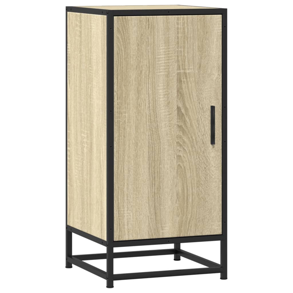 vidaXL Sideboard Sonoma Oak 35.5x35x76 cm Engineered Wood and Metal 2