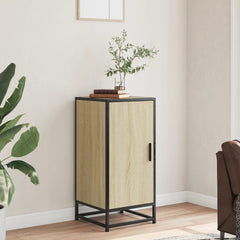 vidaXL Sideboard Sonoma Oak 35.5x35x76 cm Engineered Wood and Metal 3