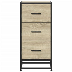 vidaXL Sideboard Sonoma Oak 35.5x35x76 cm Engineered Wood and Metal 4