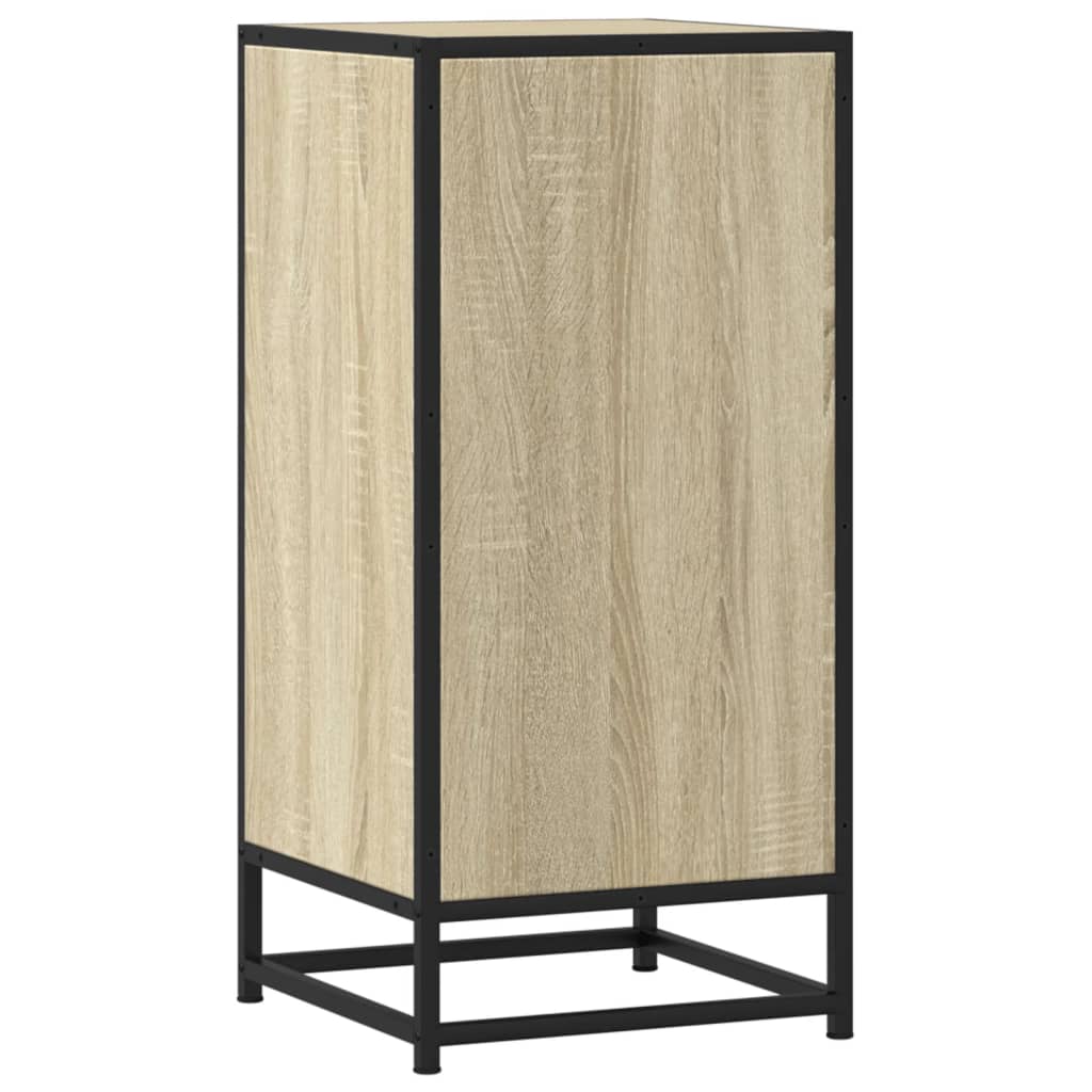 vidaXL Sideboard Sonoma Oak 35.5x35x76 cm Engineered Wood and Metal 6