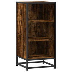 vidaXL Sideboard Smoked Oak 35.5x35x76 cm Engineered Wood and Metal 2