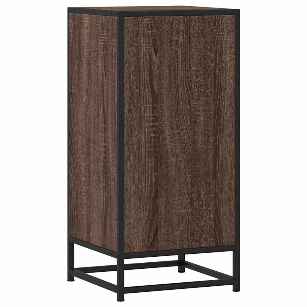 vidaXL Sideboard Brown Oak 35.5x35x76 cm Engineered Wood and Metal 6
