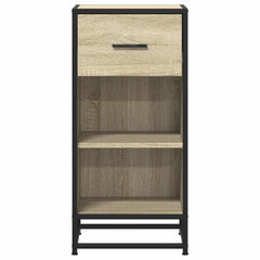 vidaXL Sideboard Sonoma Oak 35.5x35x76 cm Engineered Wood and Metal 4