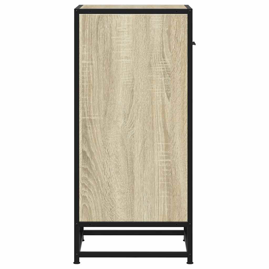 vidaXL Sideboard Sonoma Oak 35.5x35x76 cm Engineered Wood and Metal 6