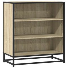 vidaXL Sideboard Sonoma Oak 68x35x76 cm Engineered Wood and Metal 2