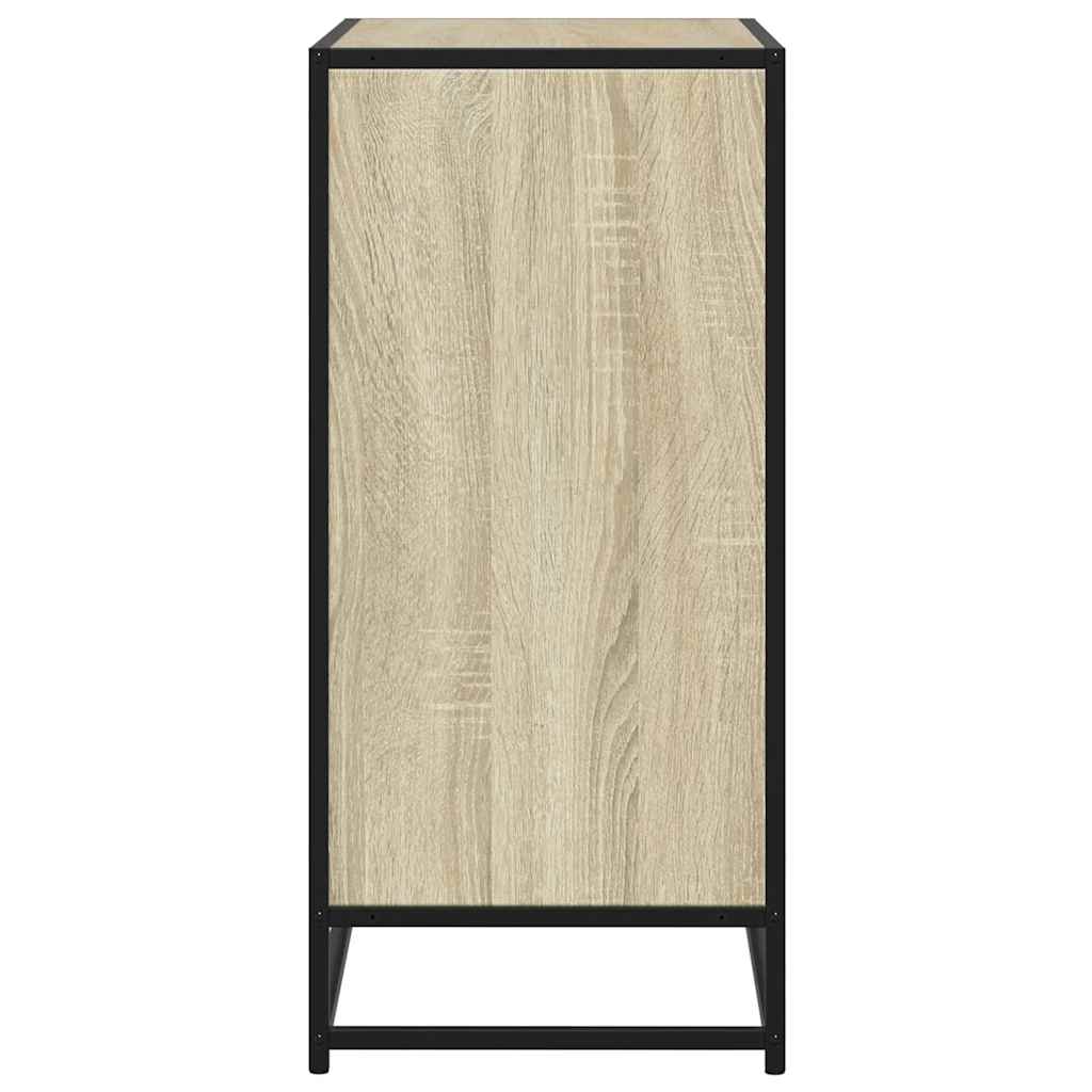 vidaXL Sideboard Sonoma Oak 68x35x76 cm Engineered Wood and Metal 5