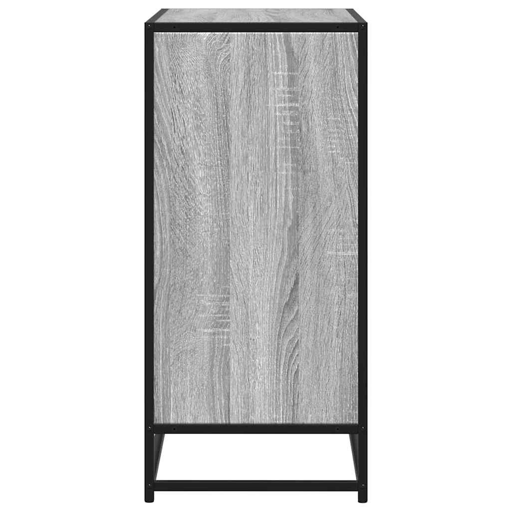 vidaXL Sideboard Grey Sonoma 68x35x76 cm Engineered Wood and Metal 5