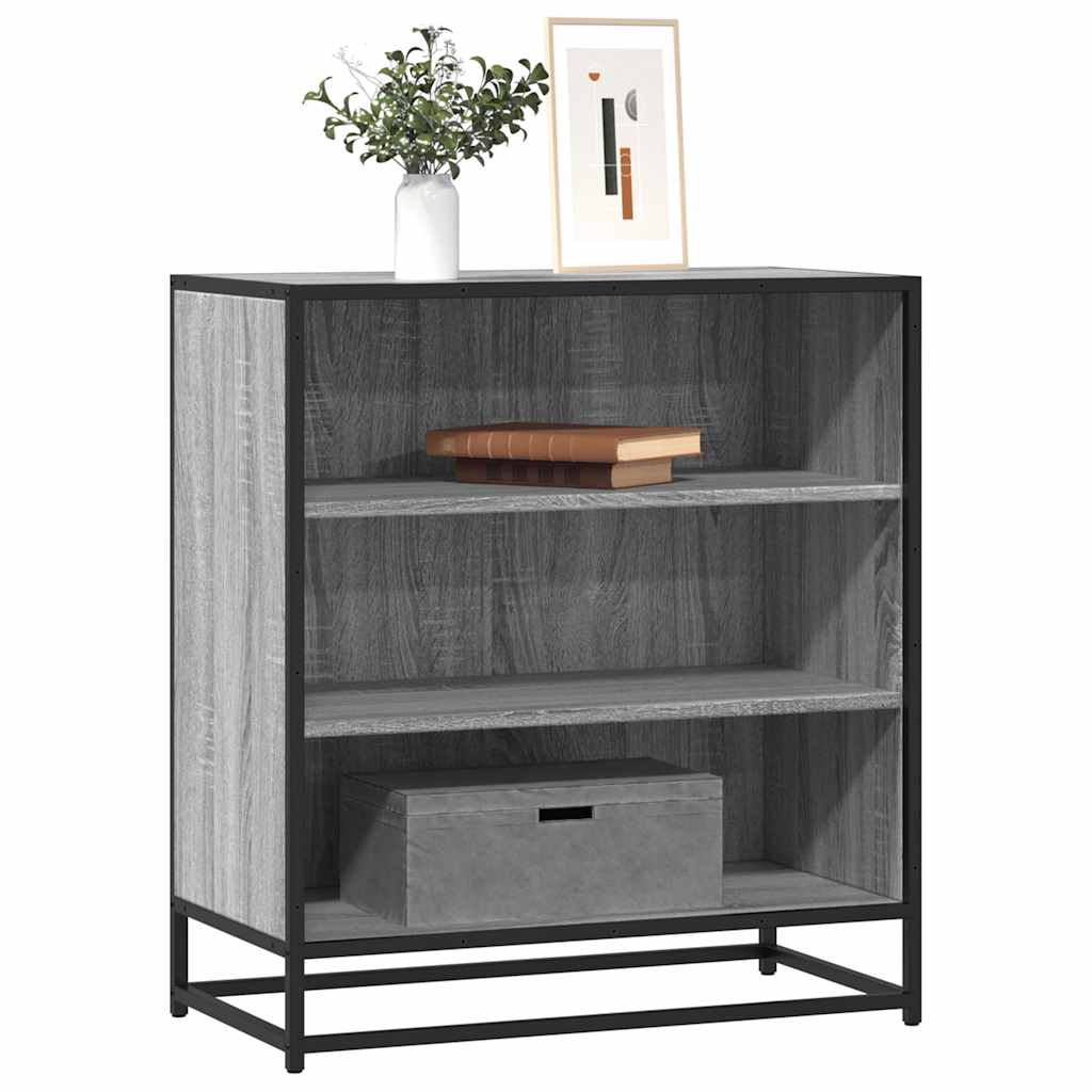 Sideboard 68x35x76 cm Engineered Wood and Metal Grey sonoma