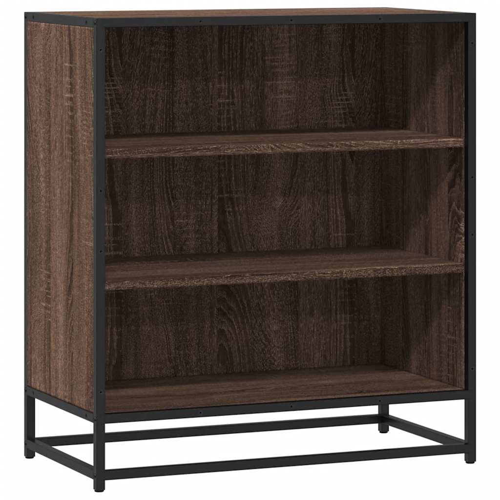 Sideboard 68x35x76 cm Engineered Wood and Metal Brown oak