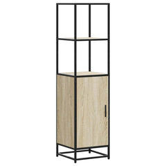 vidaXL Highboard Sonoma Oak 35.5x35x139 cm Engineered Wood and Metal 2