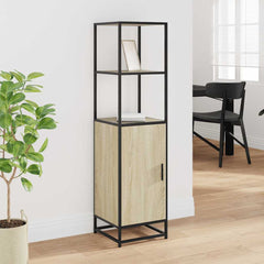 vidaXL Highboard Sonoma Oak 35.5x35x139 cm Engineered Wood and Metal 3