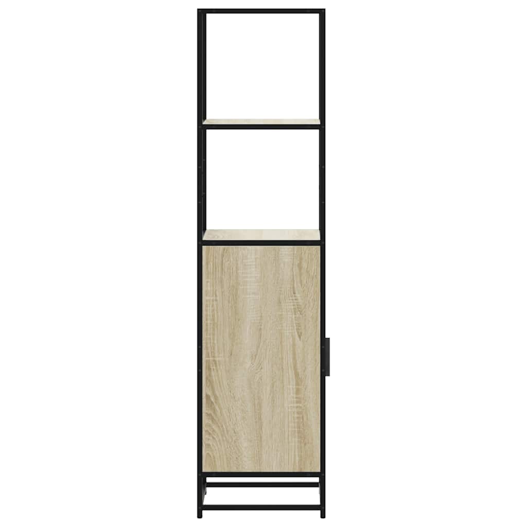 vidaXL Highboard Sonoma Oak 35.5x35x139 cm Engineered Wood and Metal 6