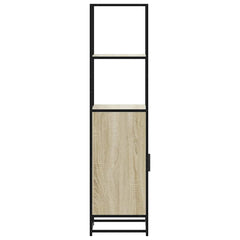 vidaXL Highboard Sonoma Oak 35.5x35x139 cm Engineered Wood and Metal 6