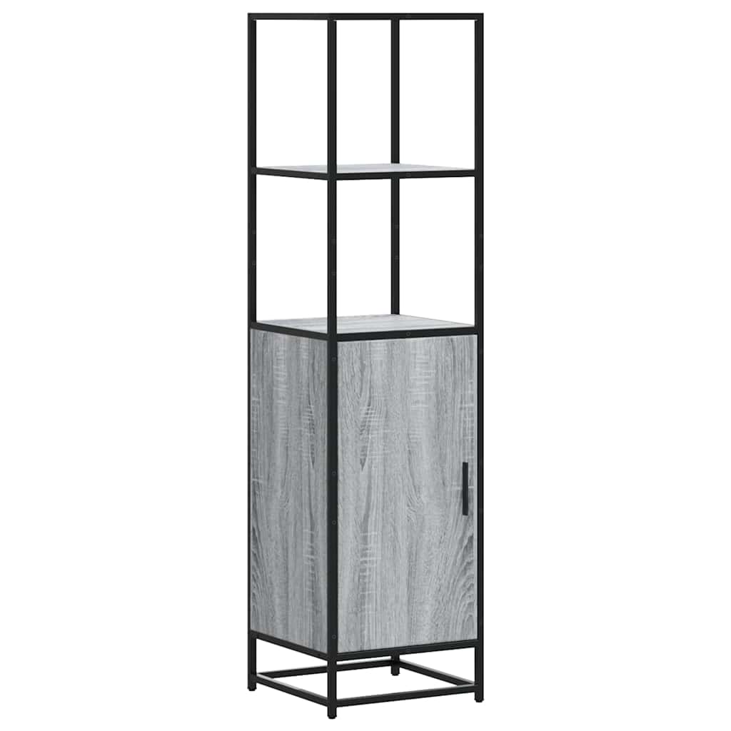 vidaXL Highboard Grey Sonoma 35.5x35x139 cm Engineered Wood and Metal 2