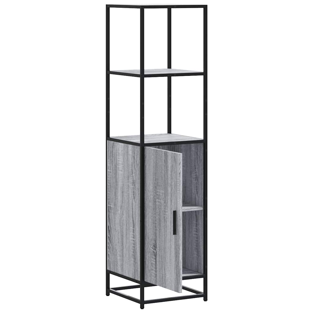 vidaXL Highboard Grey Sonoma 35.5x35x139 cm Engineered Wood and Metal 5