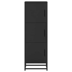 vidaXL Highboard Black 35.5x35x106.5 cm Engineered Wood and Metal 4