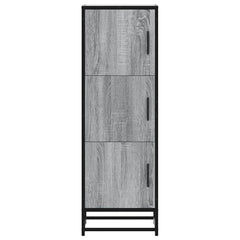 vidaXL Highboard Grey Sonoma 35.5x35x106.5 cm Engineered Wood and Metal 4
