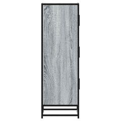 vidaXL Highboard Grey Sonoma 35.5x35x106.5 cm Engineered Wood and Metal 5