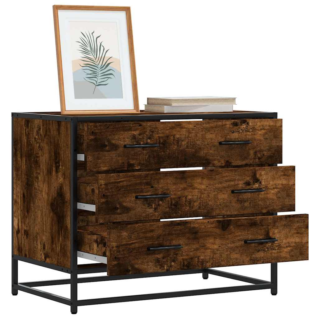 Drawer Cabinet 70x41x56 cm Engineered Wood Smoked oak