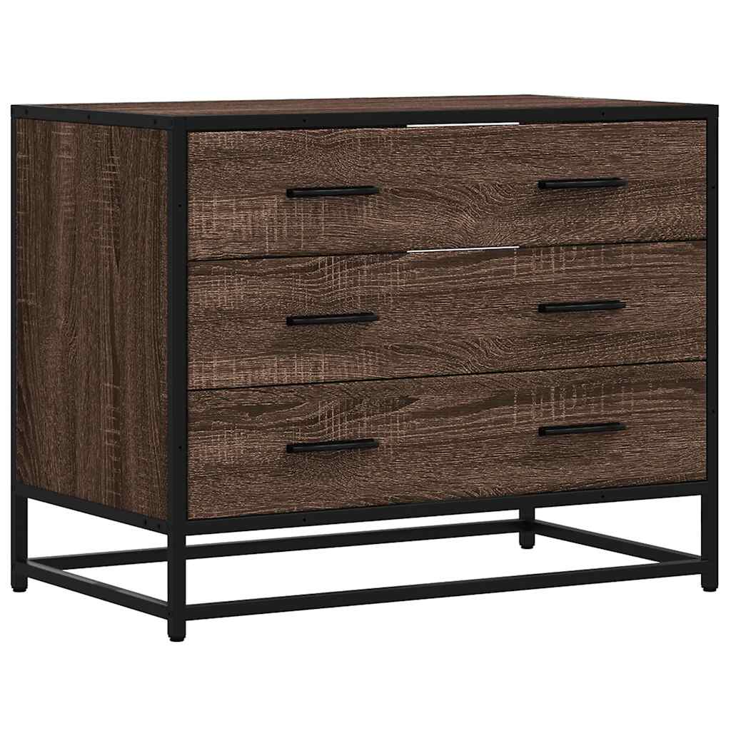 Drawer Cabinet 70x41x56 cm Engineered Wood Brown oak