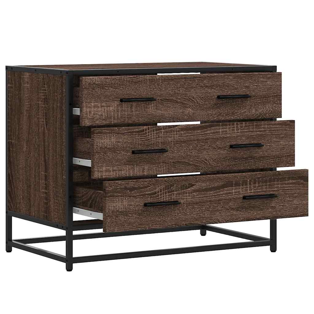 Drawer Cabinet 70x41x56 cm Engineered Wood Brown oak