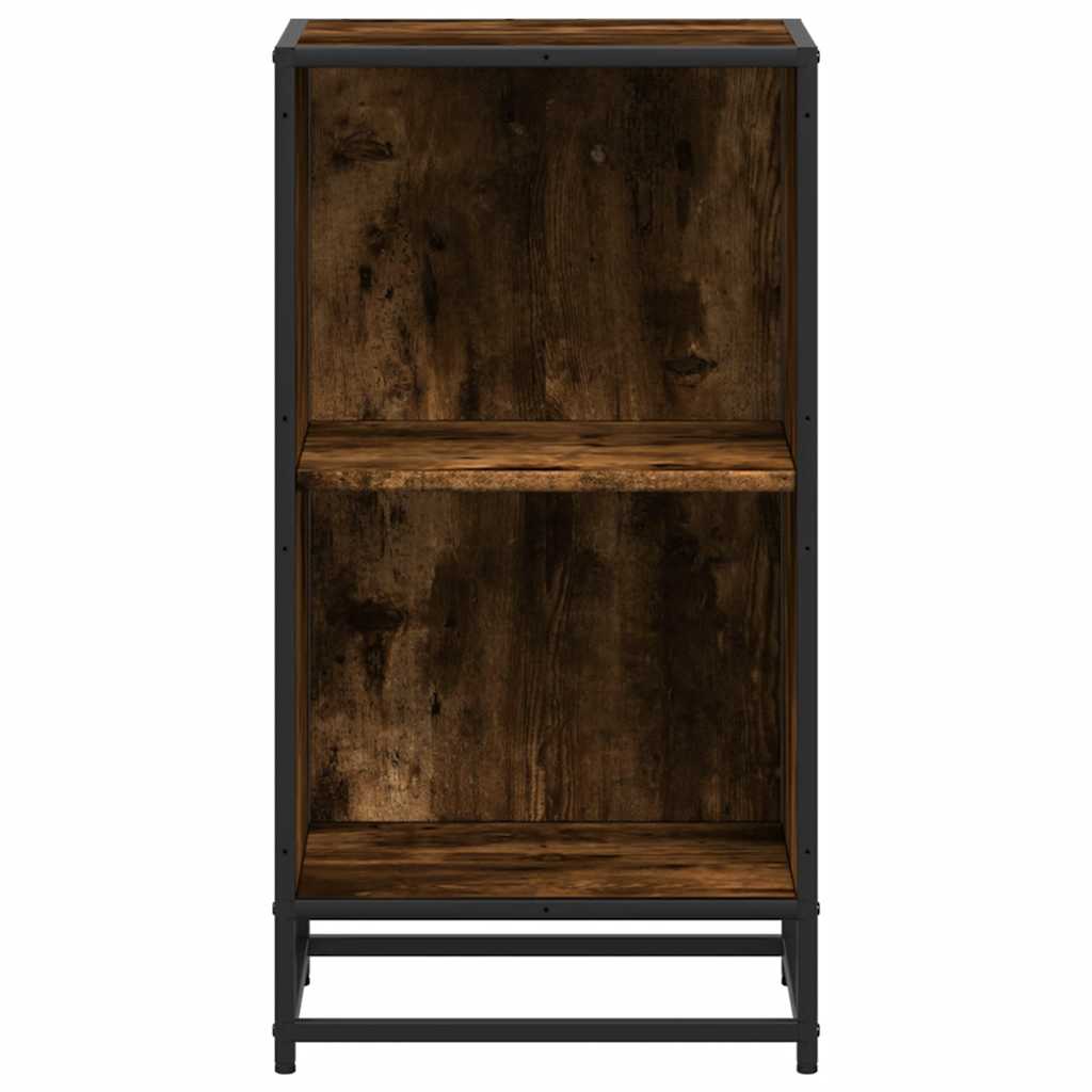 vidaXL Book Cabinet Smoked Oak 40x35x76 cm Engineered Wood 4