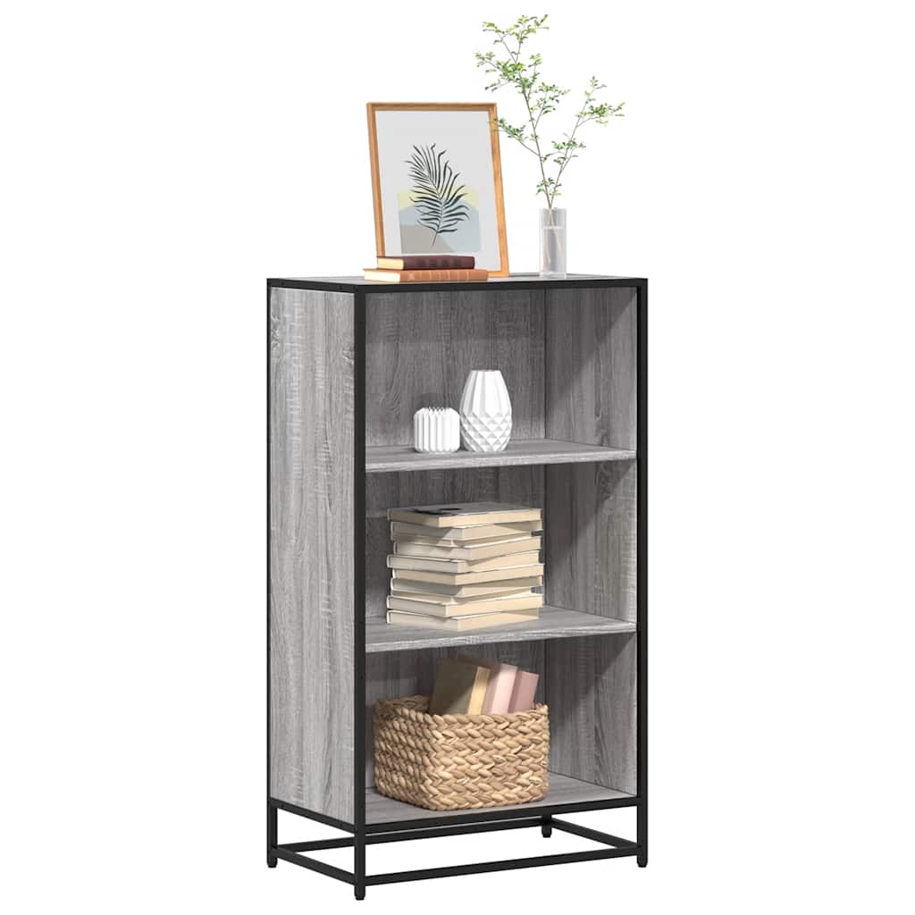vidaXL Book Cabinet Grey Sonoma 60x35x107.5 cm Engineered Wood 1