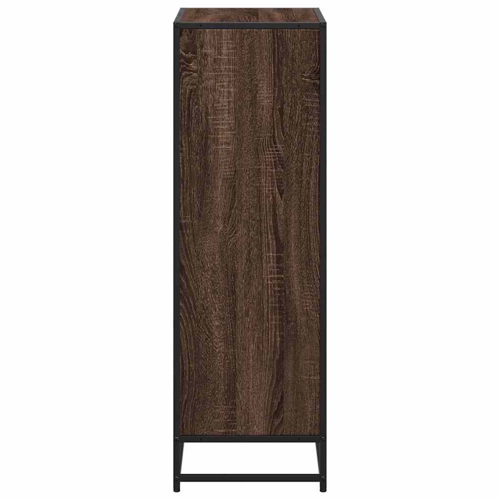 vidaXL Book Cabinet Brown Oak 60x35x107.5 cm Engineered Wood 5