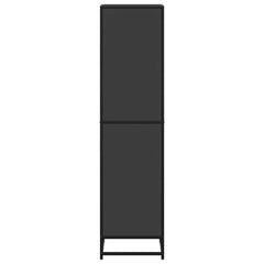 vidaXL Book Cabinet Black 40x35x139 cm Engineered Wood 5