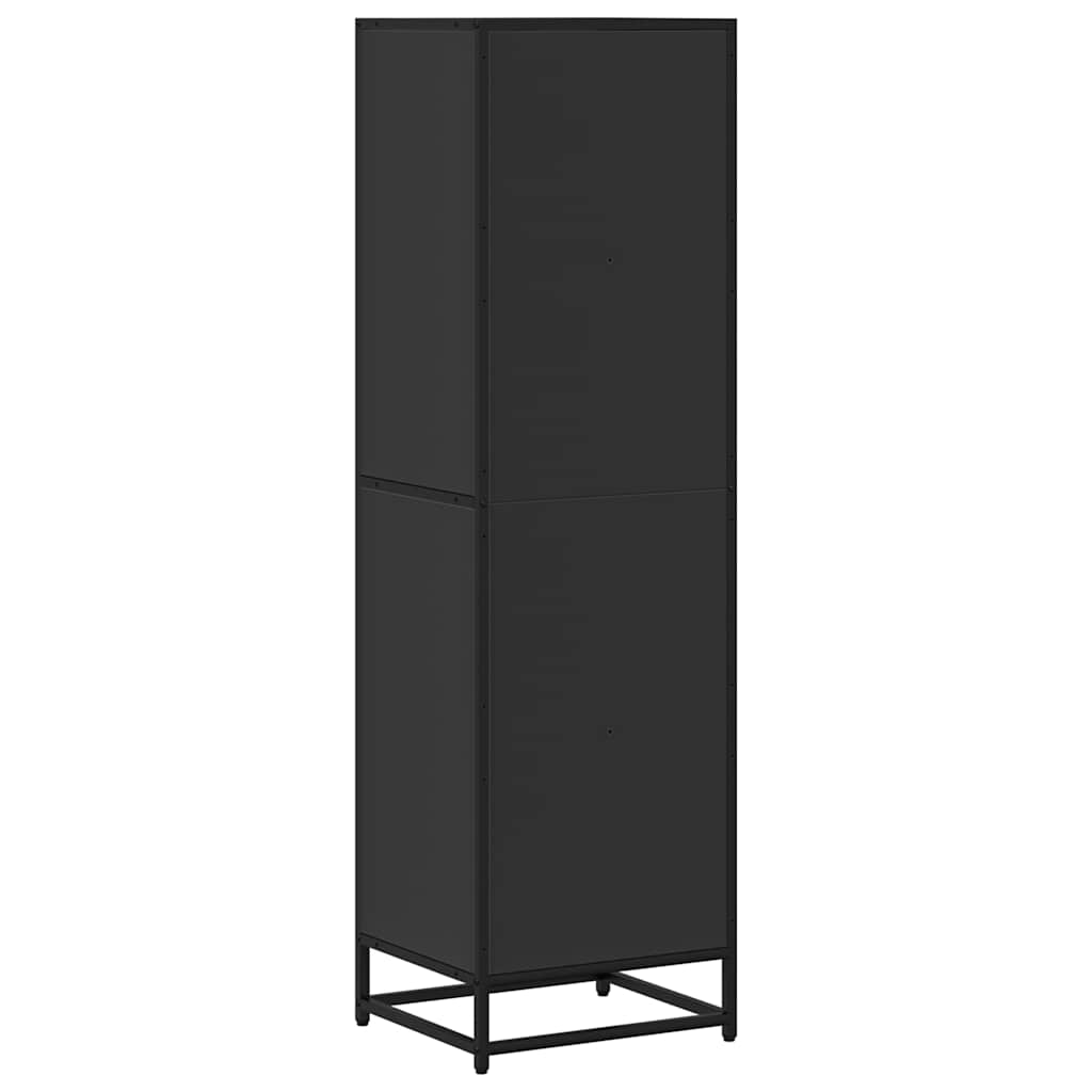 vidaXL Book Cabinet Black 40x35x139 cm Engineered Wood 6