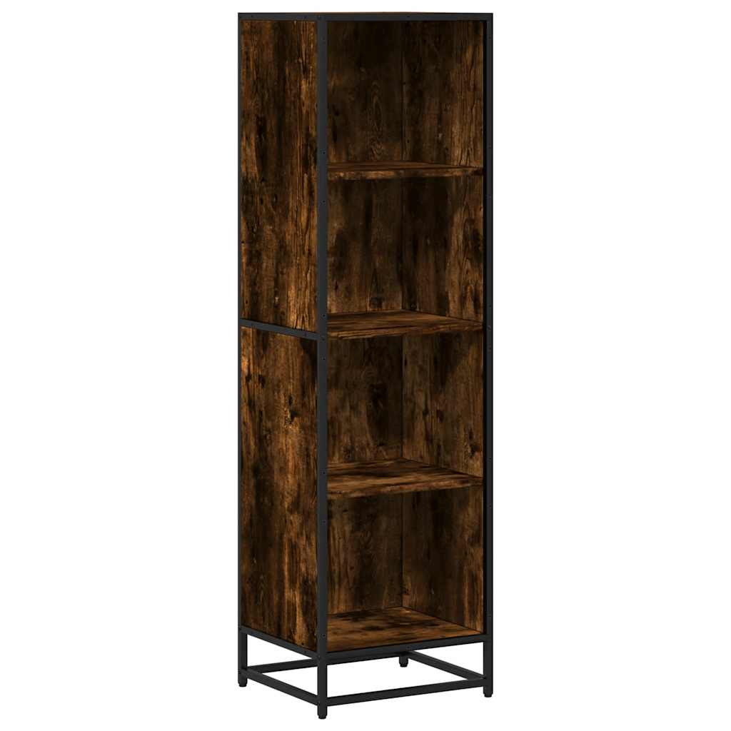 vidaXL Book Cabinet Smoked Oak 40x35x139 cm Engineered Wood 2