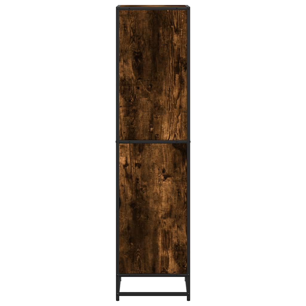 vidaXL Book Cabinet Smoked Oak 40x35x139 cm Engineered Wood 5