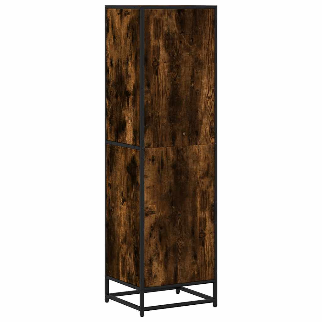 vidaXL Book Cabinet Smoked Oak 40x35x139 cm Engineered Wood 6