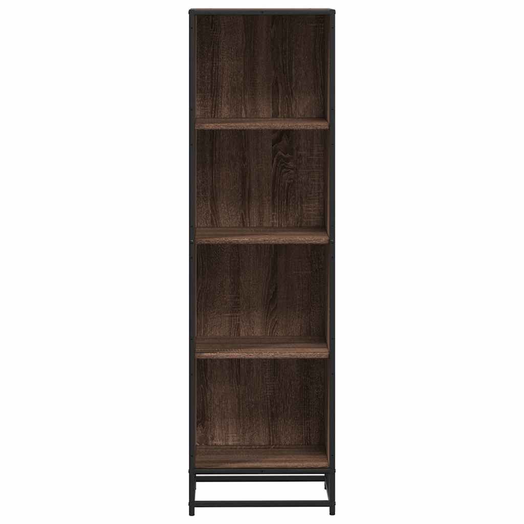 vidaXL Book Cabinet Brown Oak 40x35x139 cm Engineered Wood 4