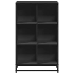 vidaXL Book Cabinet Black 65.5x33x107.5 cm Engineered Wood 4