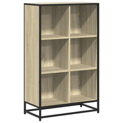 vidaXL Book Cabinet Sonoma Oak 65.5x33x107.5 cm Engineered Wood 2