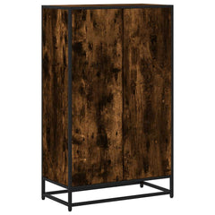 vidaXL Book Cabinet Smoked Oak 65.5x33x107.5 cm Engineered Wood 6