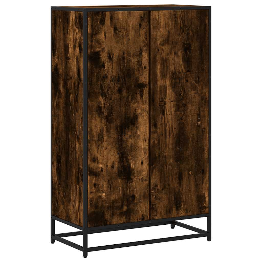 vidaXL Book Cabinet Smoked Oak 65.5x33x107.5 cm Engineered Wood 6